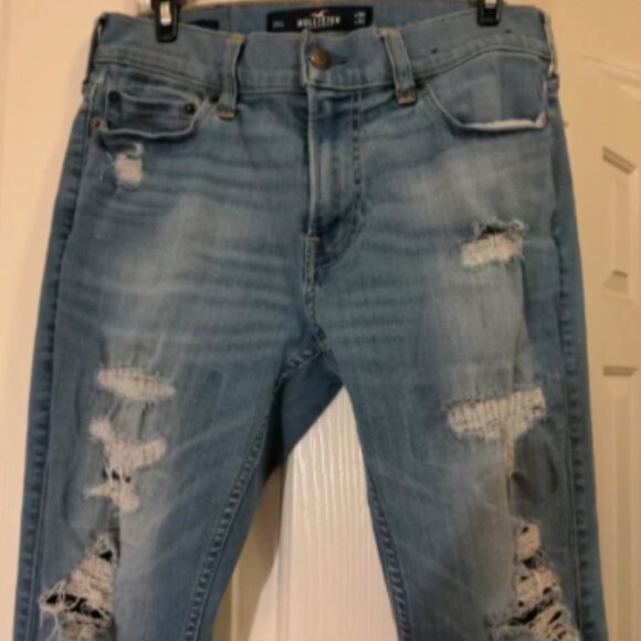Men's Hollister Skinny Jeans Size 30x32 Distressed Nice - Picture 2 of 5